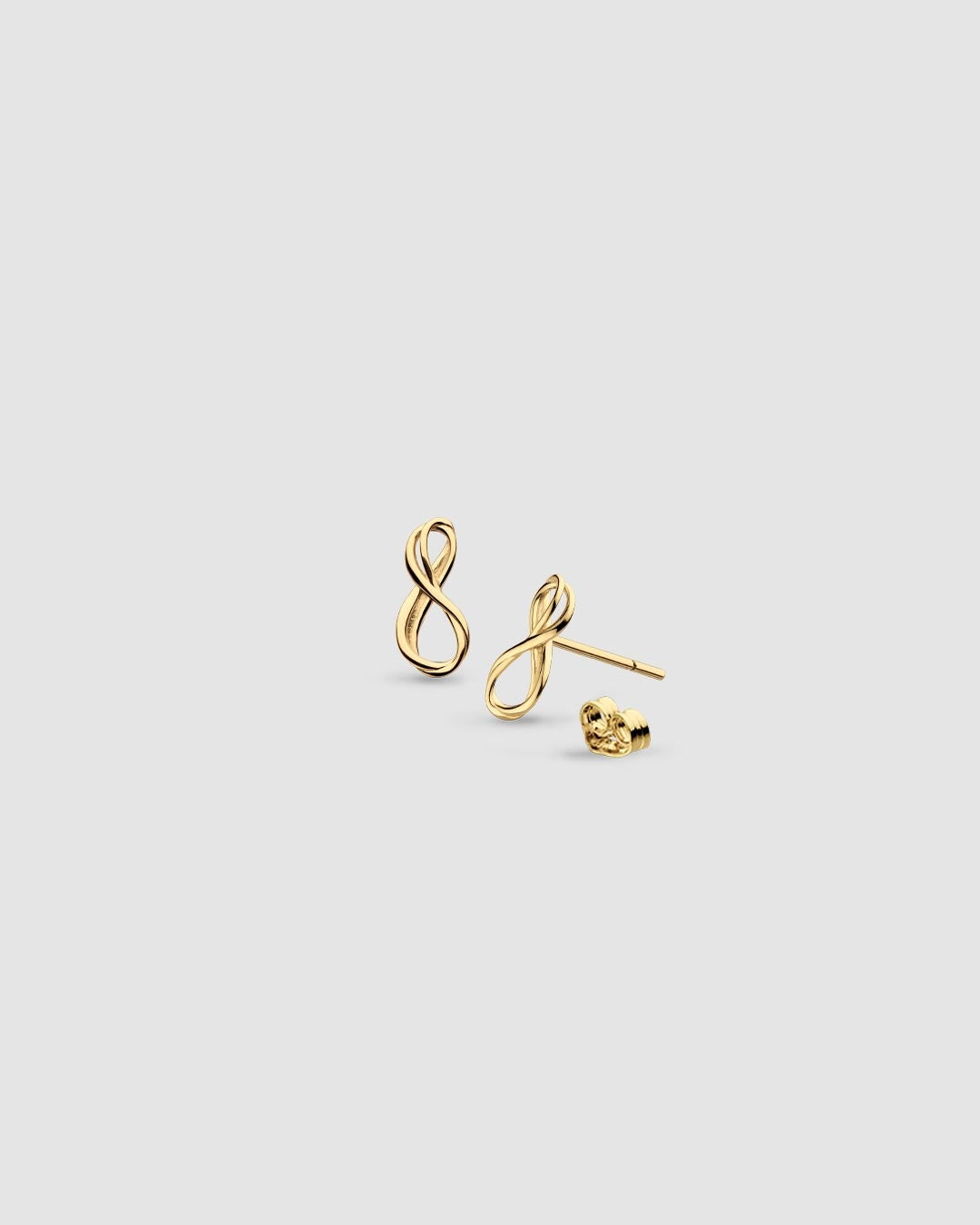 Infinity Mini Gold Plated Stud Earrings