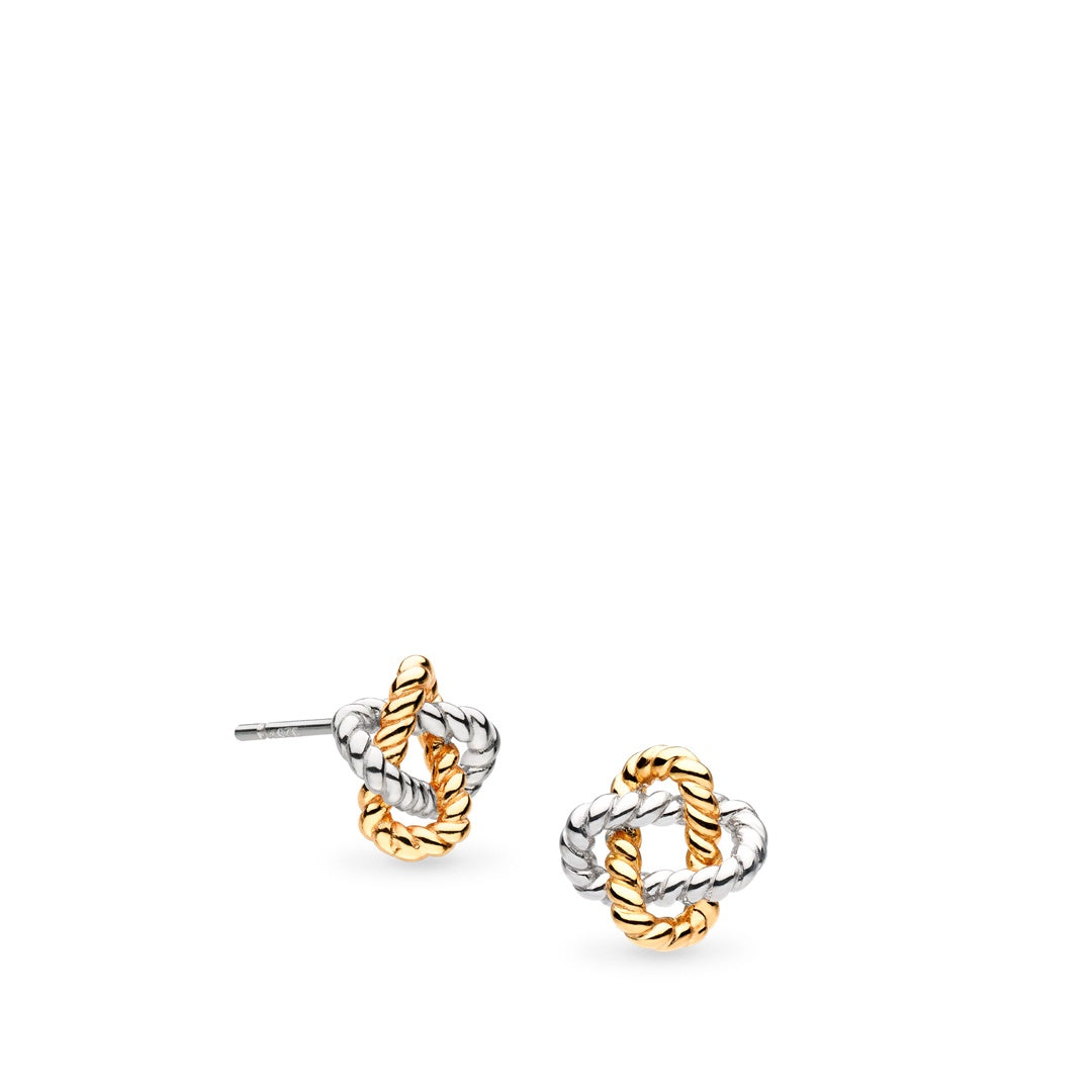 Silver Marina Rope Knot Studs