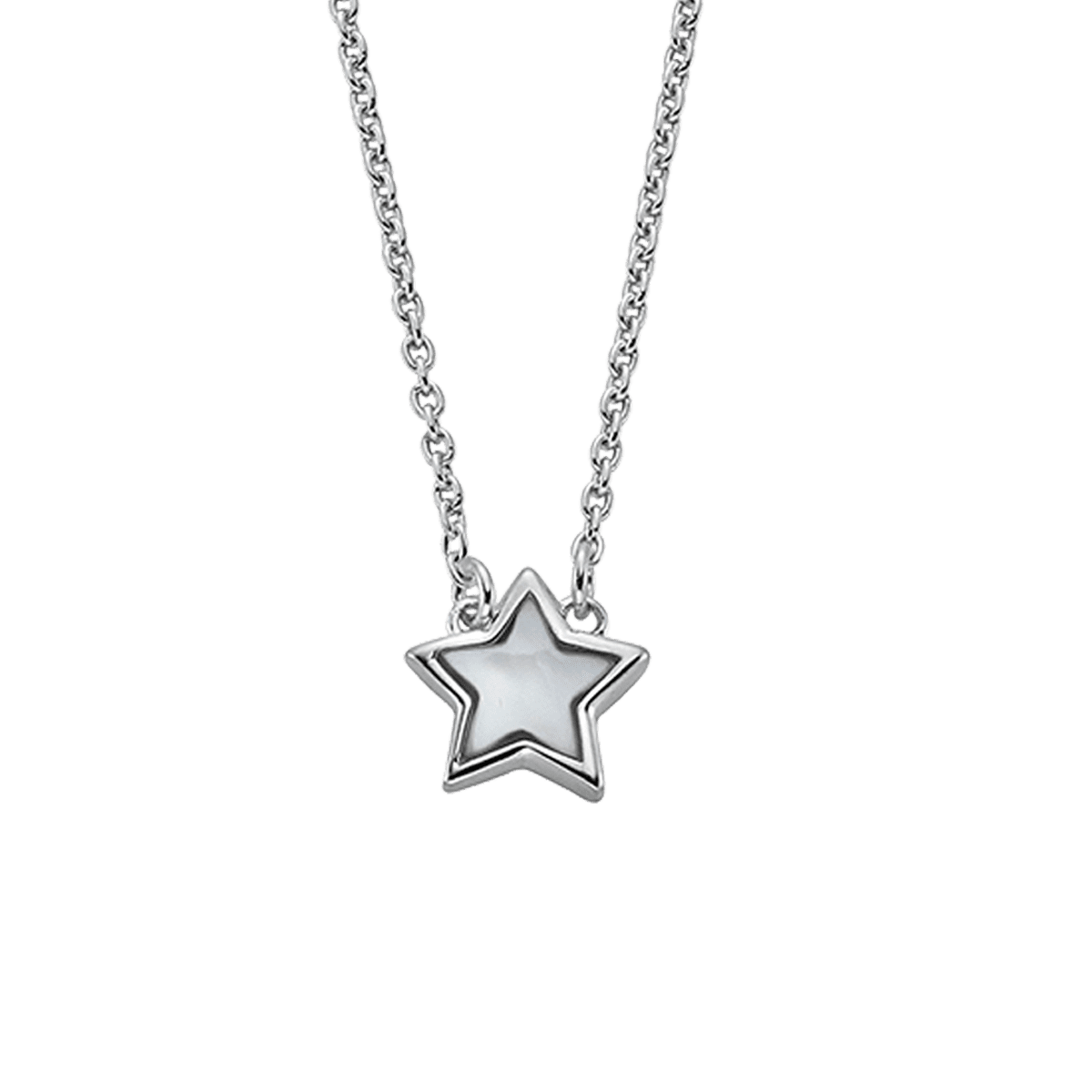 Astra - Silver Star Mother of Pearl Necklace