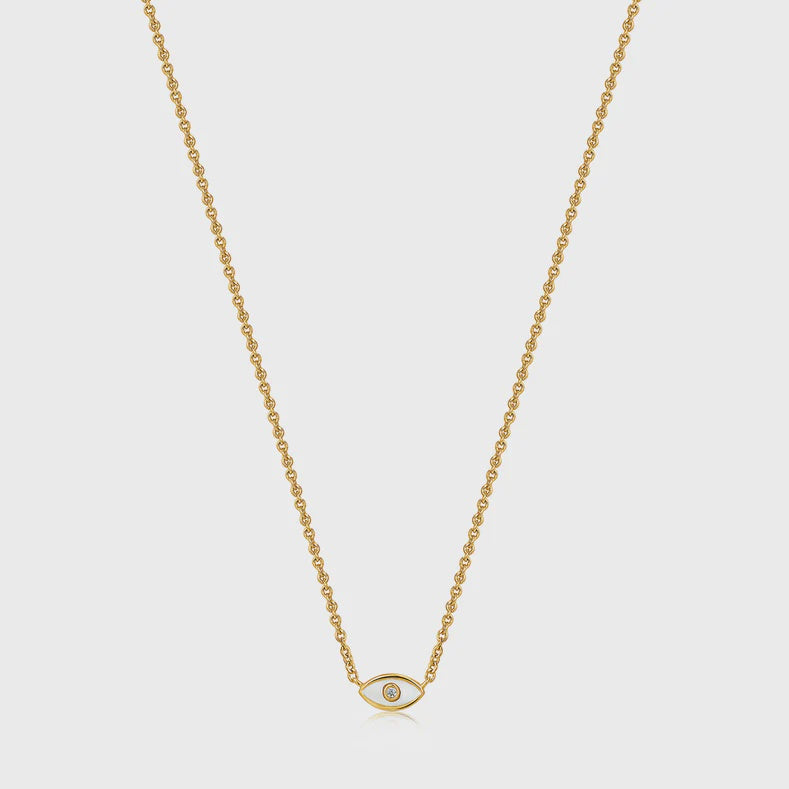 Silver Gold Plated Evil Eye Necklace