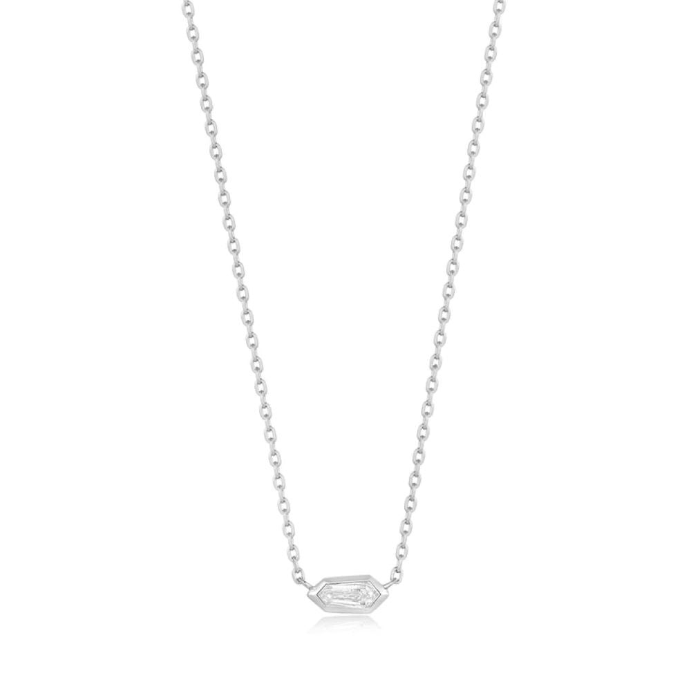 Silver Sparkle Emblem Necklace
