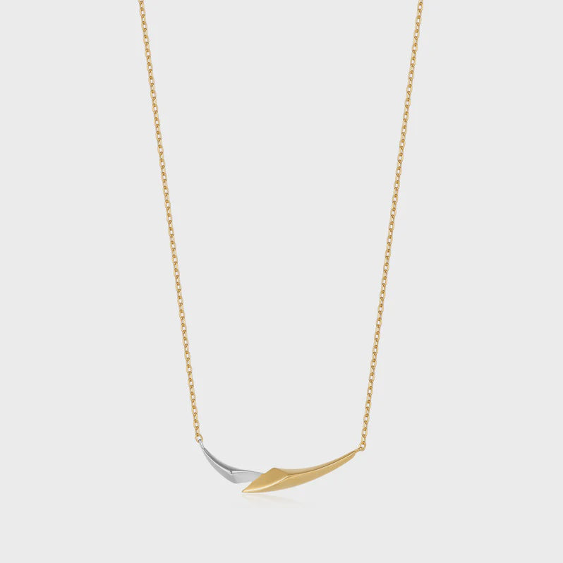 Silver Gold Plated Arrow Chain Necklace