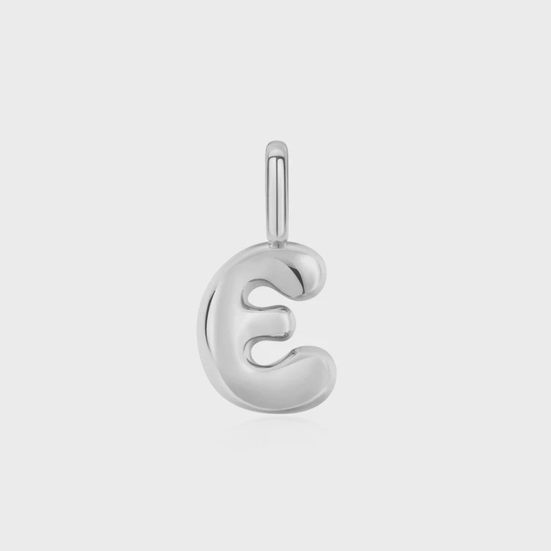 Silver Letter 'E' Charm