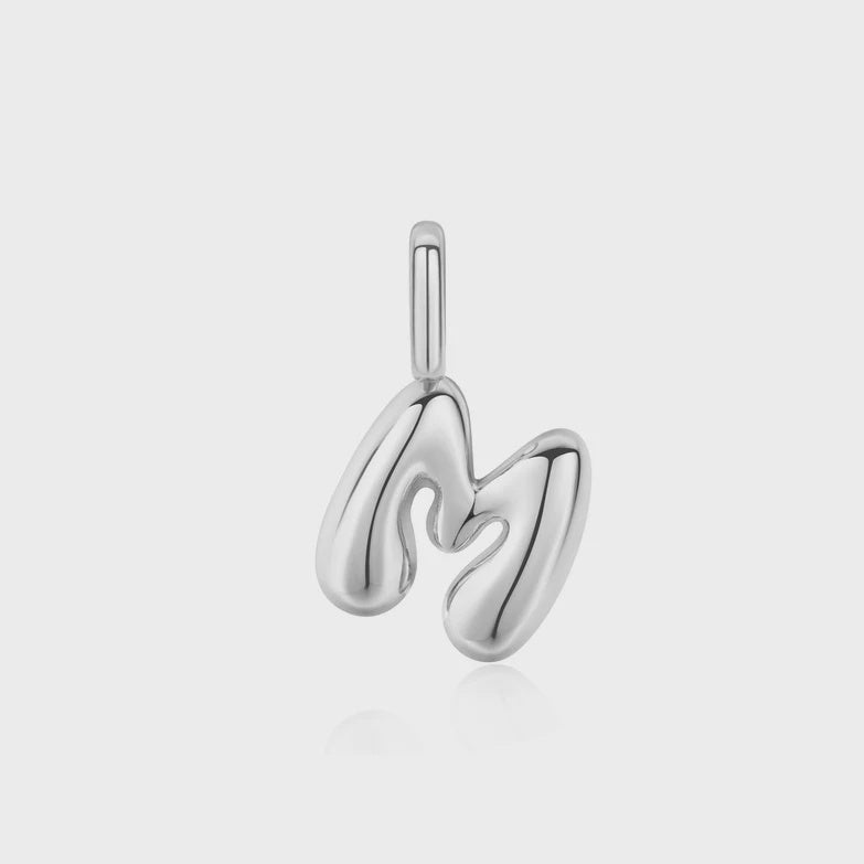 Silver Letter 'M' Charm