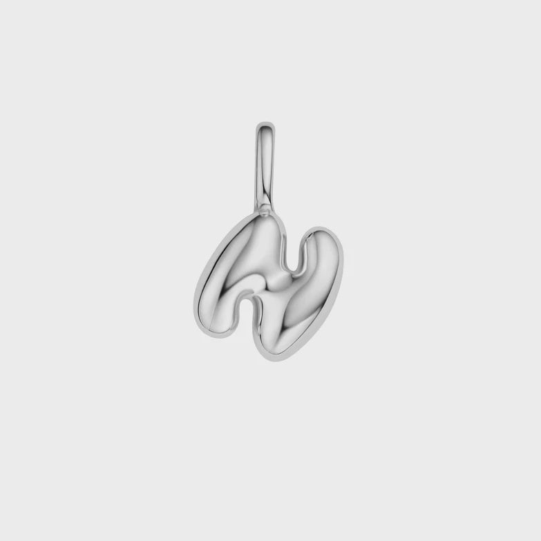 Silver Letter 'N' Charm