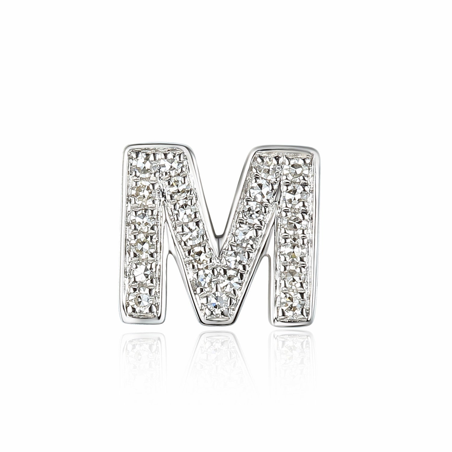 9ct Gold 0.04ct Dia Initial M Pendant