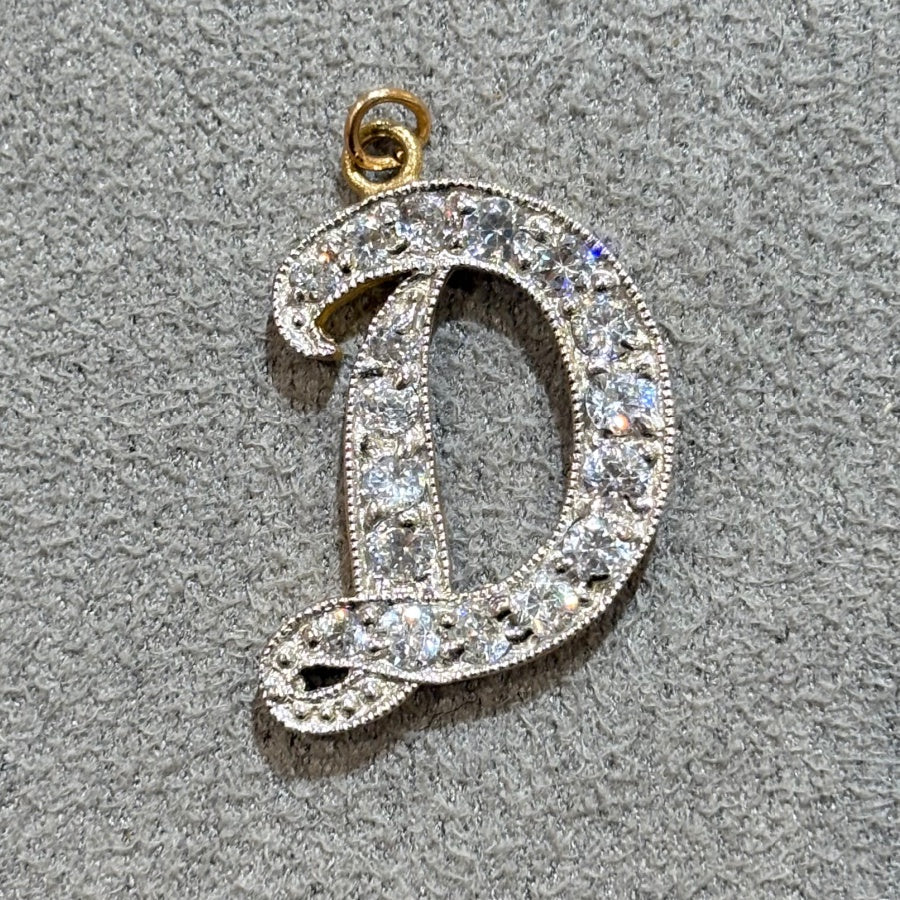 Pre-Owned 9ct Yellow Gold Initial 'D' Charm