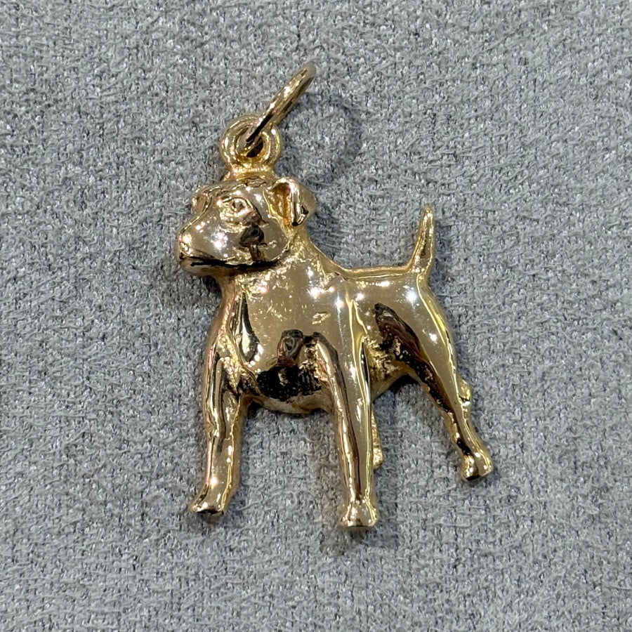 Pre-Owned 9ct Yellow Gold Flat Dog Charm 5.9g