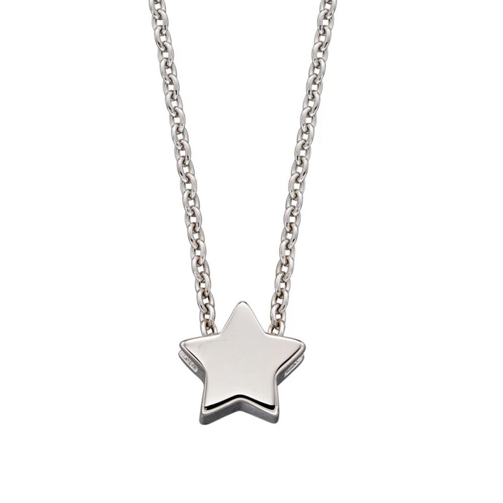 Alice - Silver Single Star Necklace