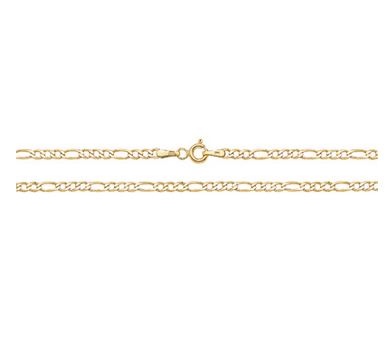 9ct Yellow Gold Figaro Chain 2mm