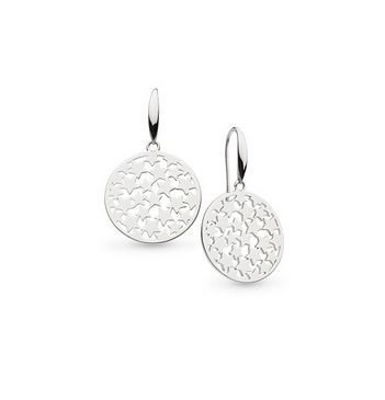 Silver Stargazer Nova Disc Drop Earrings