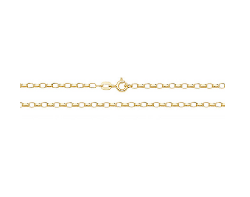 9ct Yellow Gold Diamond Cut Belcher Chain