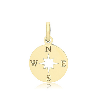 9ct Yellow Gold Compass Pendant
