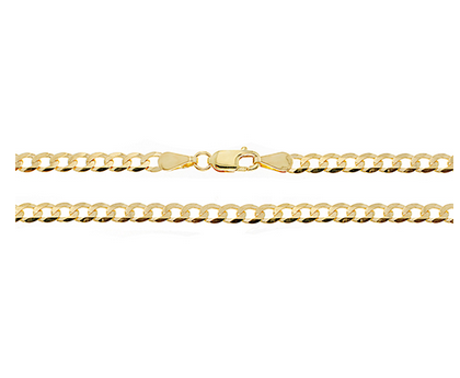 9ct Yellow Gold Flat Curb Chain