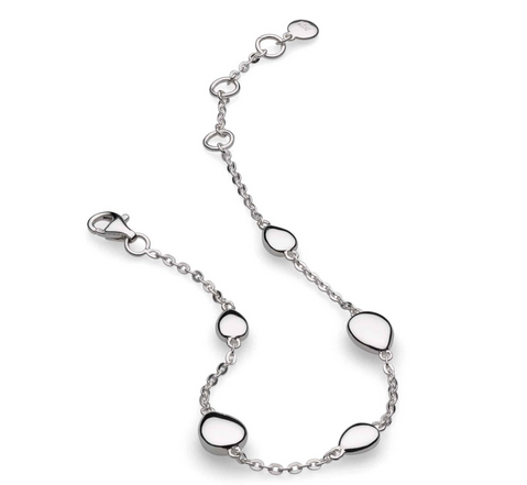 Silver Pebble Station Bracelet