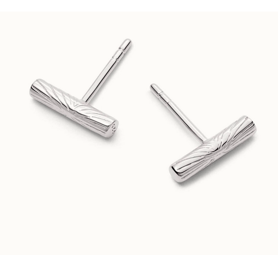 Sterling Silver Estée Lalonde T Bar Stud Earrings