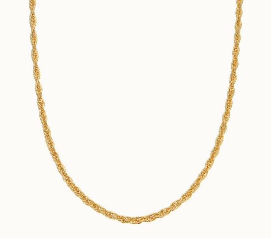 Silver Gold Plated Isla Rope Chain Necklace