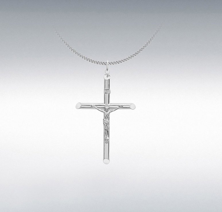 Silver Crucifix Pendan  27.3mm x 50.3mm