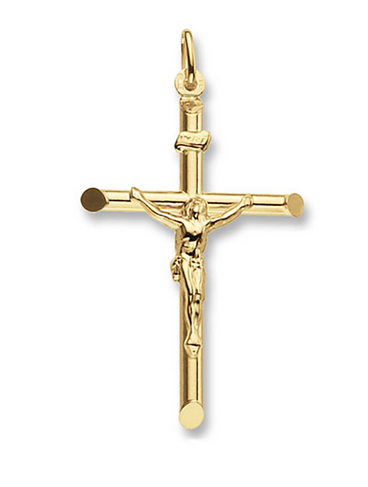9CT Yellow Gold Plain Crucifix Cross Pendant