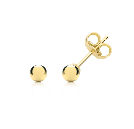 9ct Yellow Gold 3mm Stud Earrings
