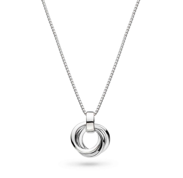 Silver Bevel Trilogy Petite Necklace