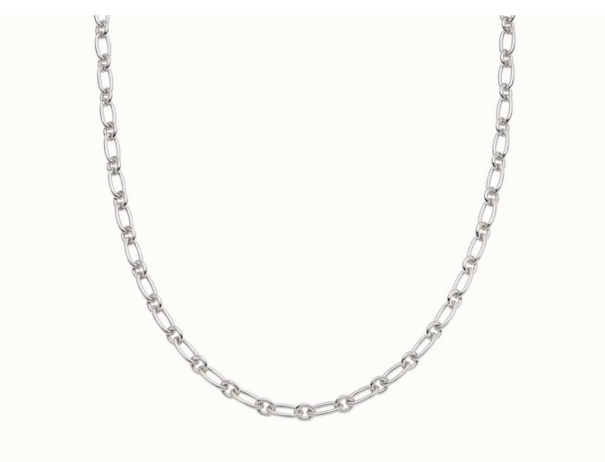 Silver Gold Plated Chunky Linked Chain Necklace