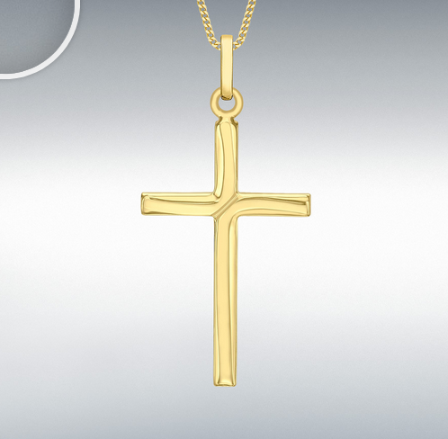 9ct Yellow Gold Twist Cross PD