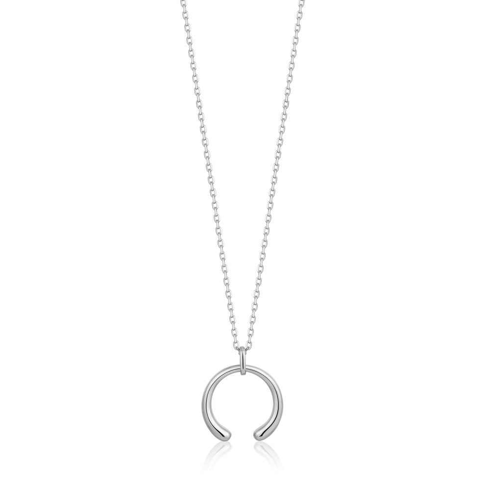 Luxe Minimalism Rhodium Luxe Curve Necklace
