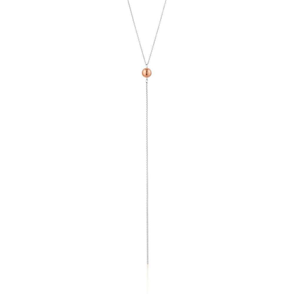 Silver Rose Gold Plated Out Of This World Y Necklace