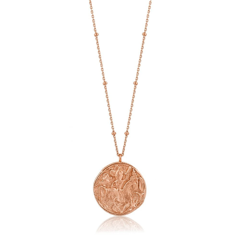 Silver Rose Gold Plated Greek Warrior Necklace