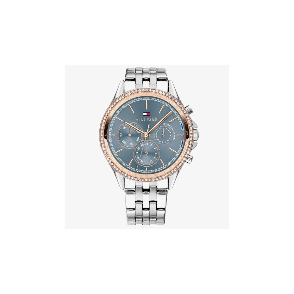Tommy Hilfiger Ari Two Tone Steel Crystal Set Ladies Watch