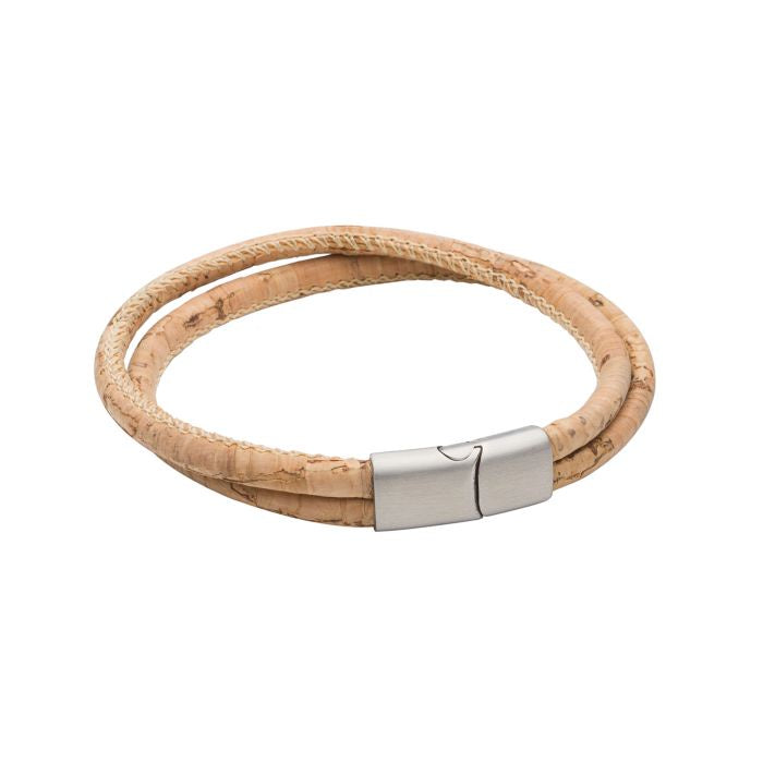 Cork Tubular Men's  Double Row Bracelet
