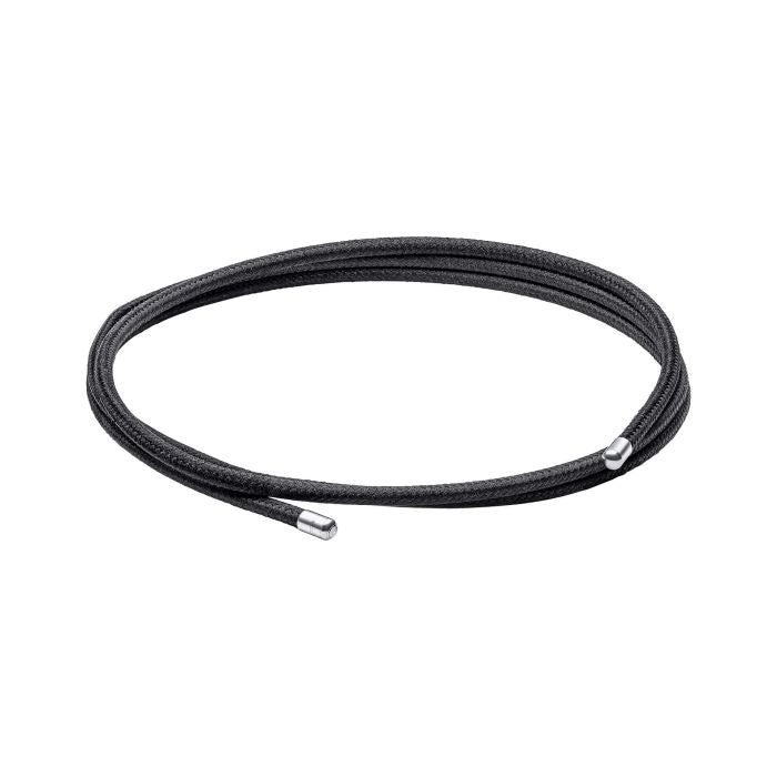 Men's Black Nylon and Magnetic Stainless Steel Wrap Bracelet