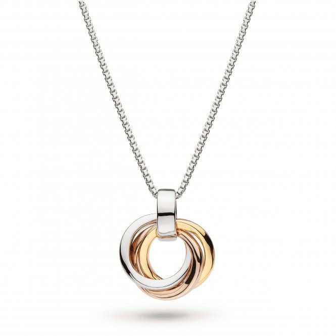 Silver Small Bevel Trilogy Necklace