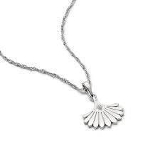 Sterling Silver Palm Fan Necklace