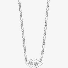 Sterling Silver Mini Engraved Leaf Necklace