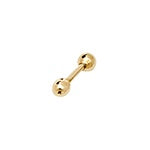 9ct Yellow Gold Bead Cartilage 6mm Post Stud