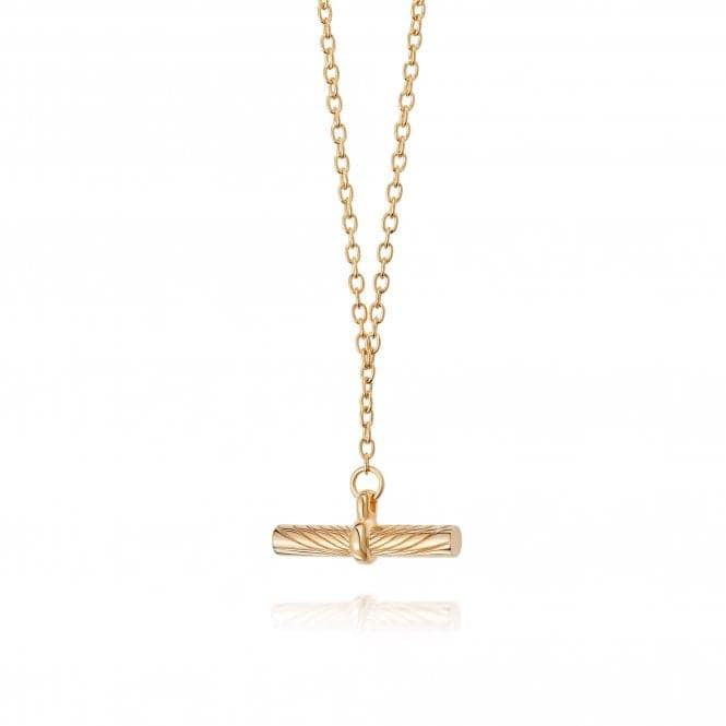 Silver Gold Plated Estée Lalonde T Bar Necklace
