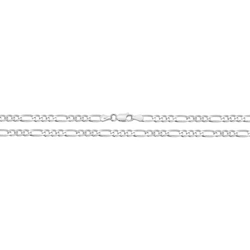 Sterling Silver Lightweight Figaro Anklet G1145