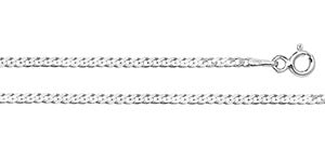 Silver flat curb chain
