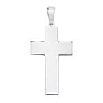 Silver Flat Cross with Bail