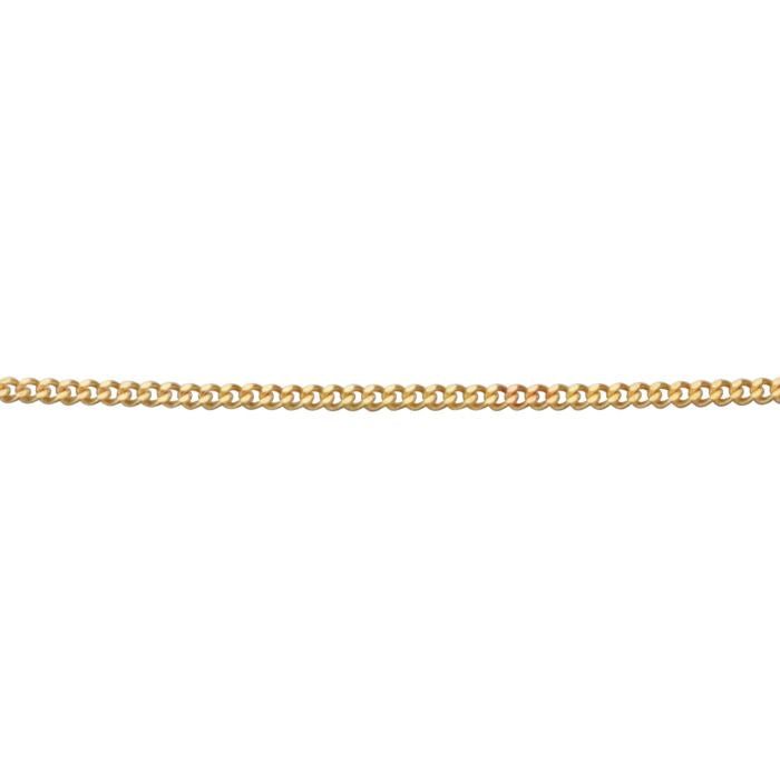 9ct Yellow Gold Curb Chain Necklace 46cm