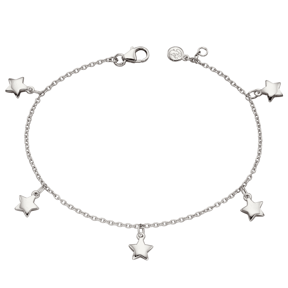 Ira - Silver Star Charm Bracelet
