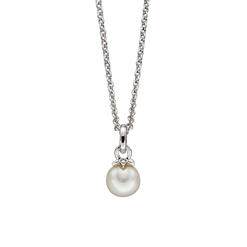 Isla – Silver Pearl Pendant