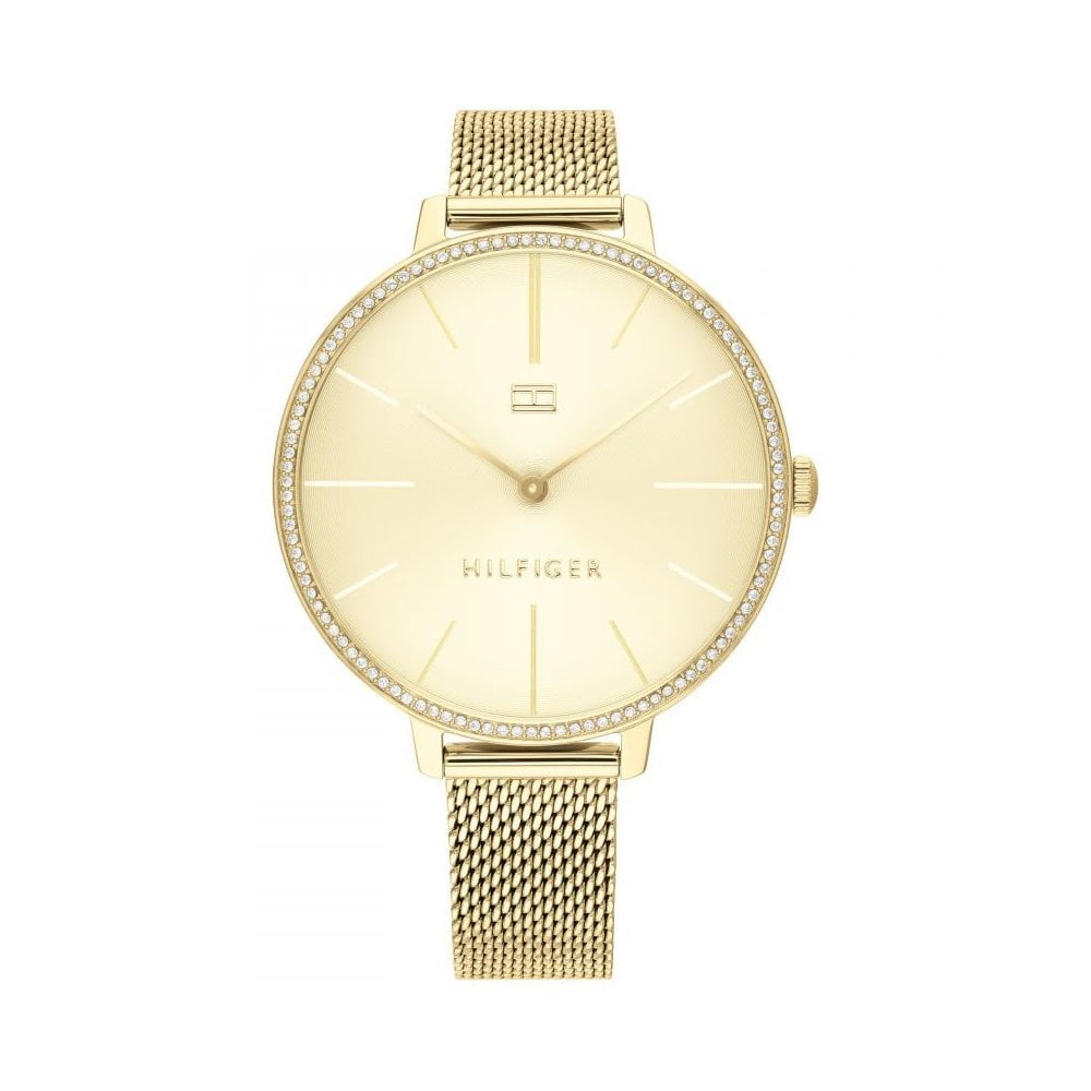Tommy Hilfiger Kelly Ladies Gold Crystal Set Watch