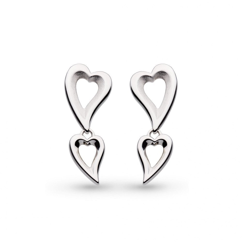 Desire Love Story Heart Duo Drop Earrings