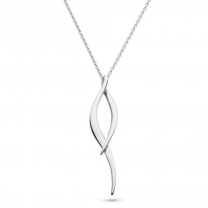 Silver Entwine Twine Twist Necklace 18"
