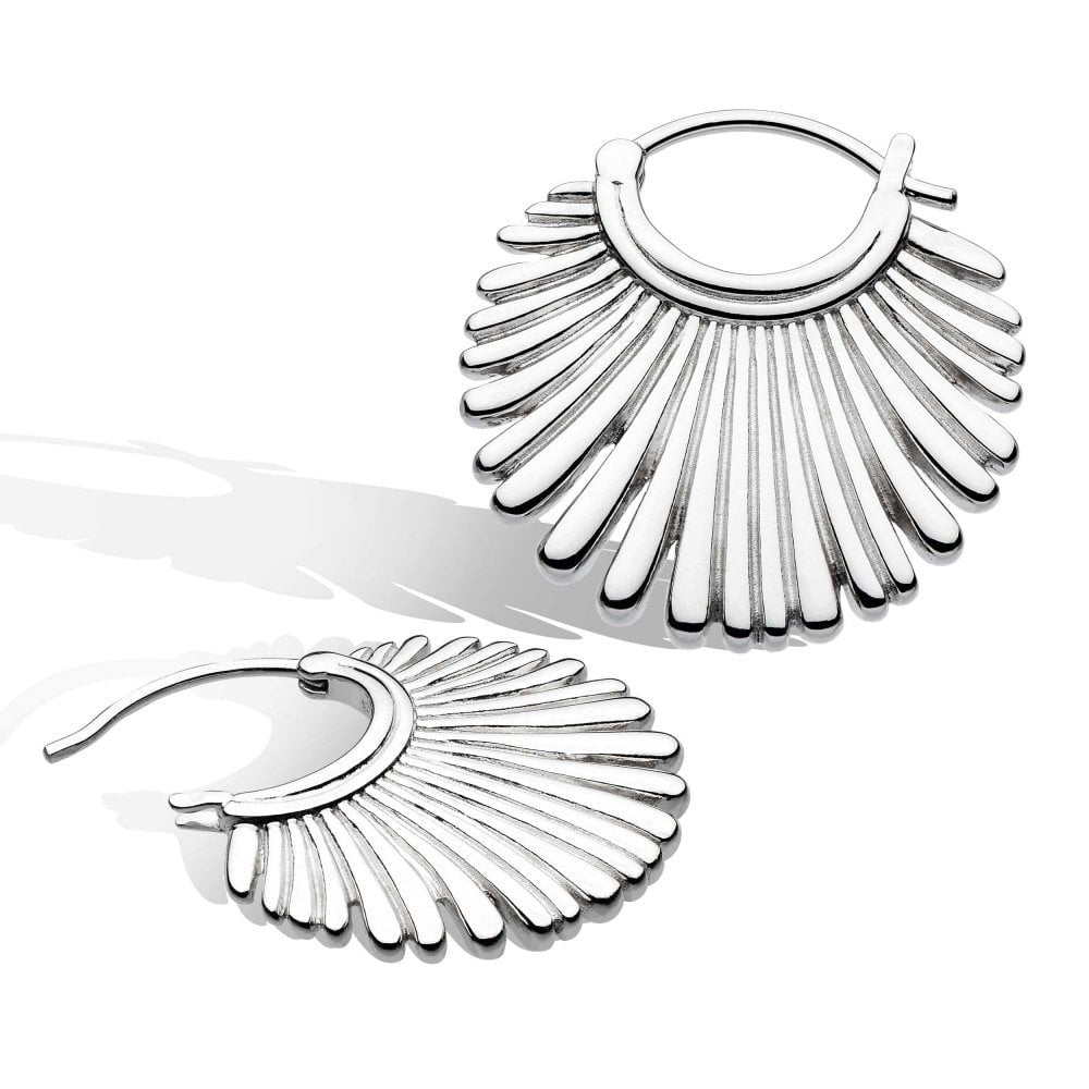 Silver Essence Radiance Grande Hoop Earrings