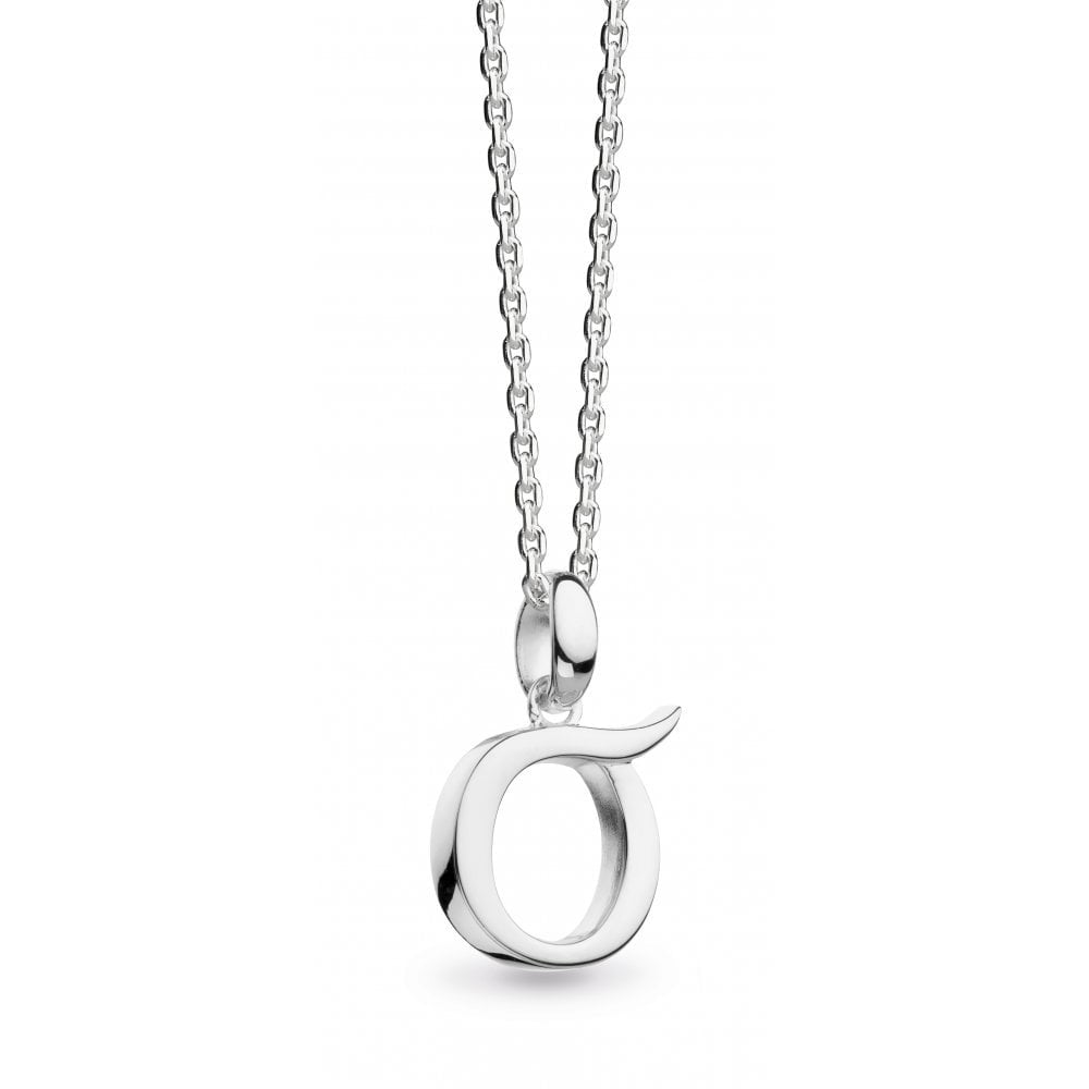 Silver Signature Classic Initial 'O' Necklace 18"