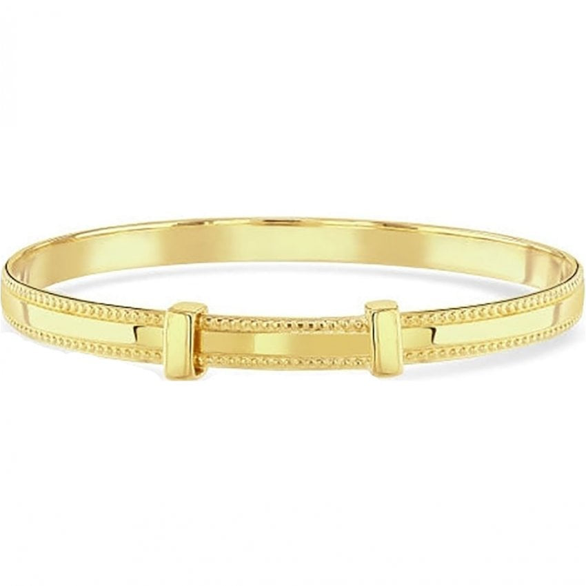 Kavi - Silver Gold Plated Beaded Baby Bangle